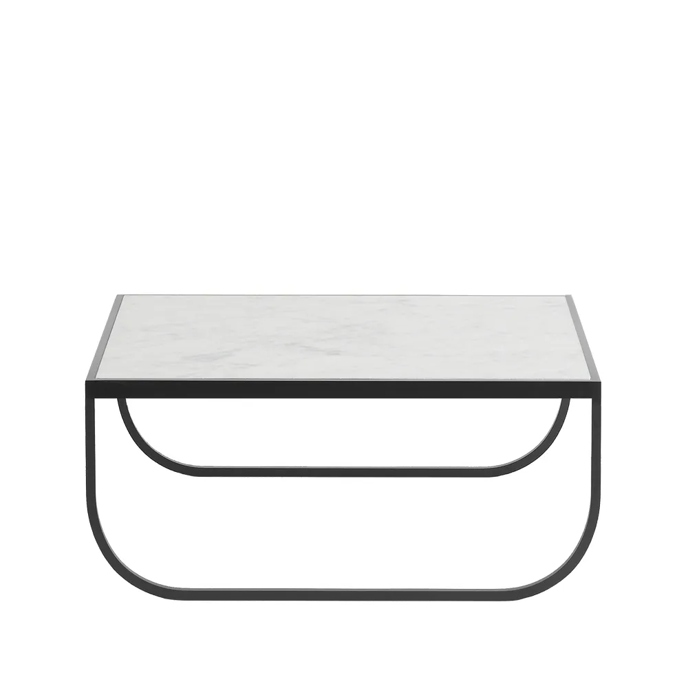 Tati High soffbord, marmor vit, char grey stativ Asplund