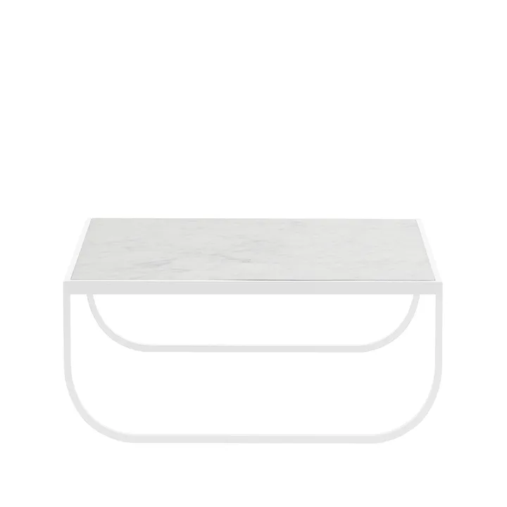 Tati High soffbord - marmor vit, vitt stativ - Asplund