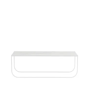 Tati Lounge Low soffbord - marmor vit, vitlackat stativ - Asplund