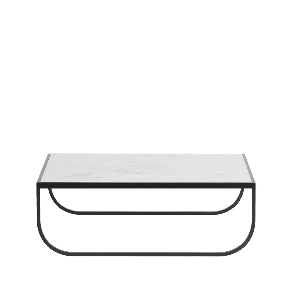 Tati Low soffbord, marmor vit, char grey Asplund