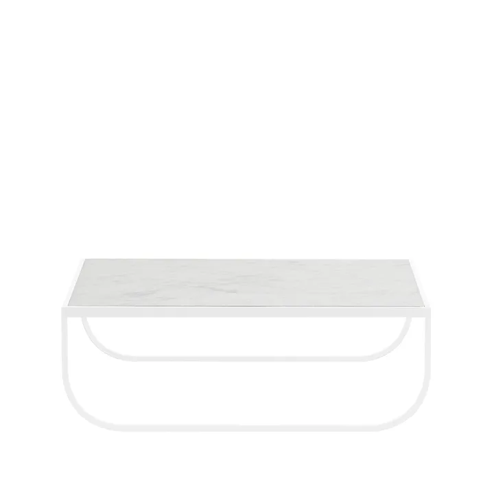 Tati Low soffbord - marmor vit, vitt stativ - Asplund