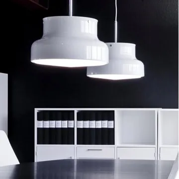 Bumling lampa stor 600 mm - Vit-opalglas - Ateljé Lyktan
