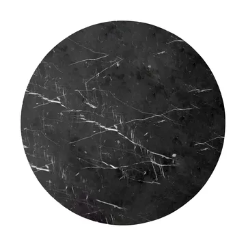 Androgyne bordsskiva till sidobord - Nero Marquina, Ø65 cm - Audo Copenhagen