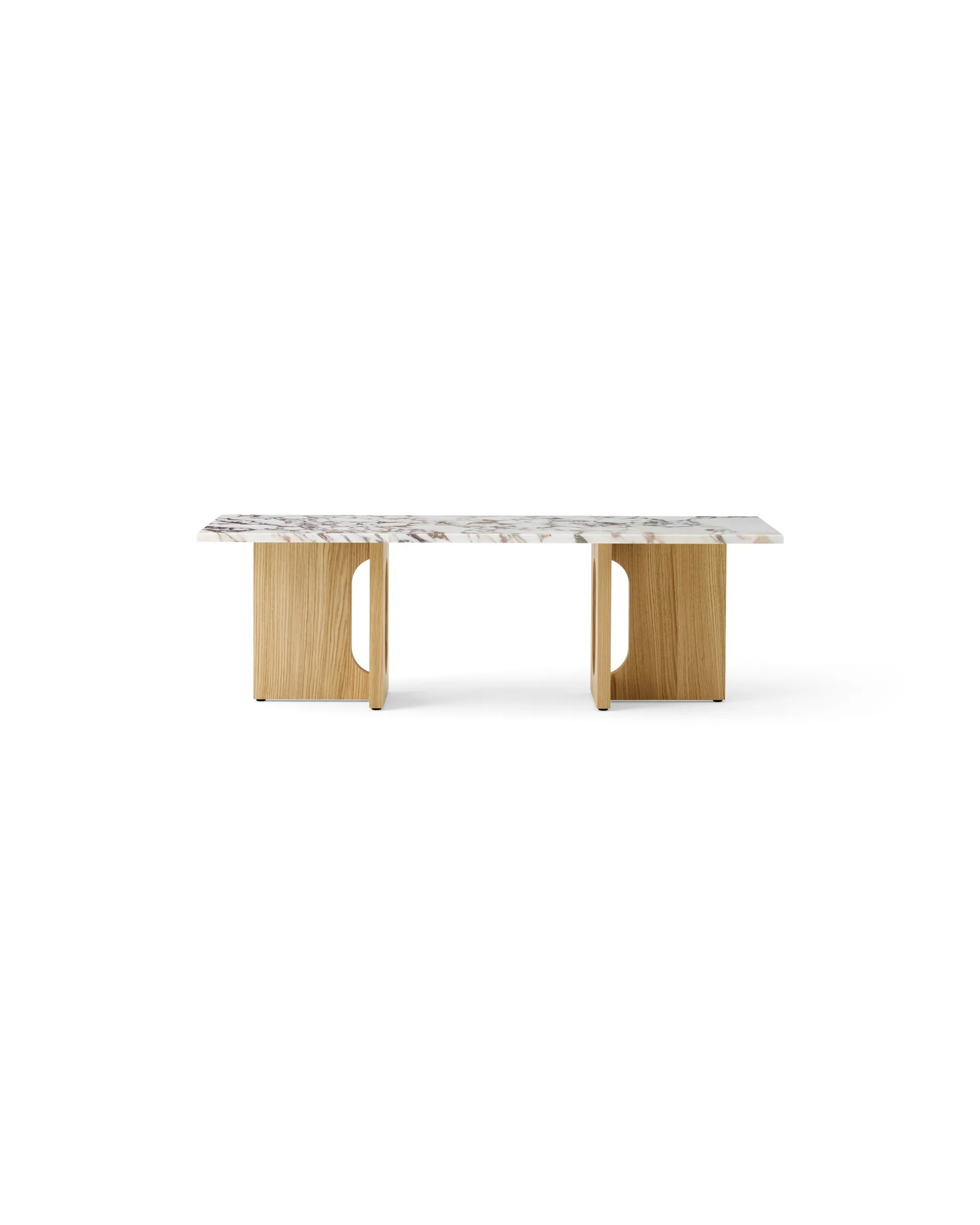 Androgyne loungebord, Natural oak-Calacatta viola Audo Copenhagen