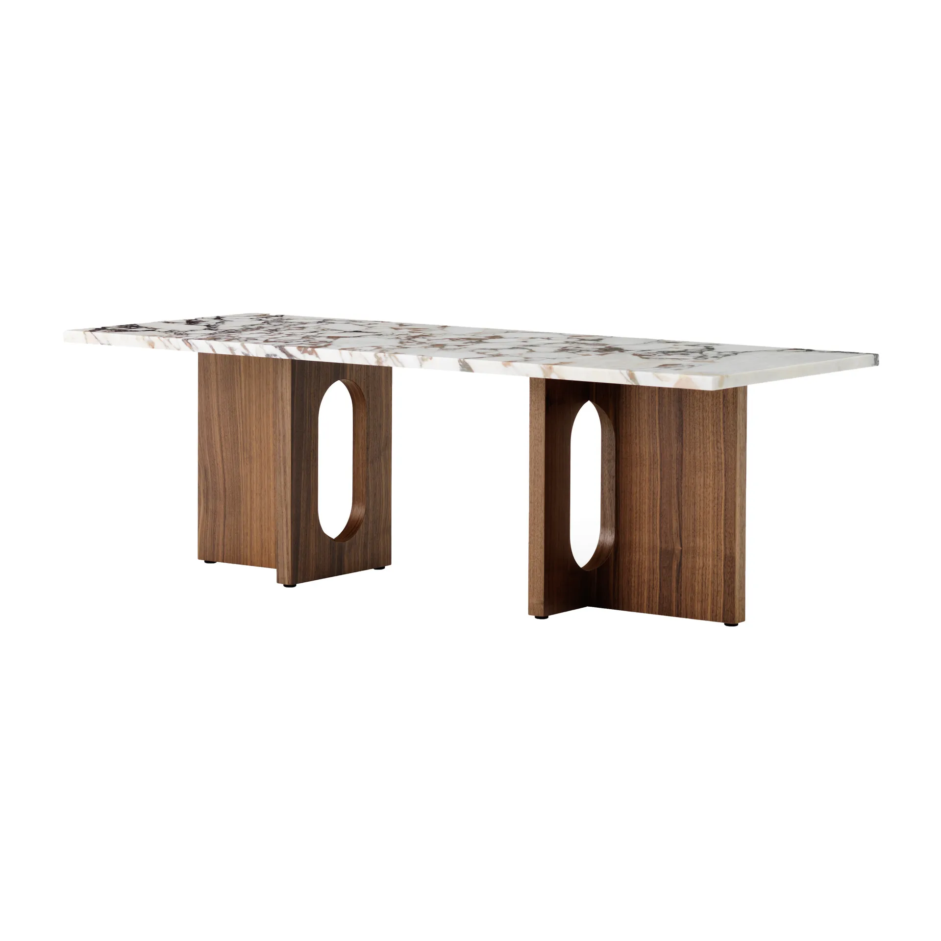Androgyne loungebord, Walnut-Calacatta viola Audo Copenhagen