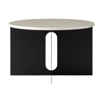 Androgyne sidobord - Crystal Rose marmor-svart stål, Ø65 cm - Audo Copenhagen