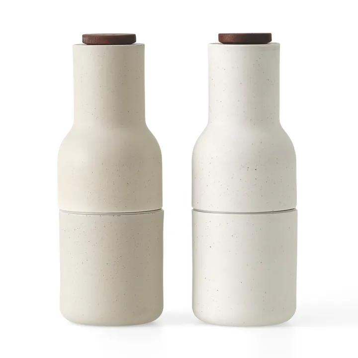 Bottle Grinder kryddkvarn keramik 2 delar - Sand (valnötslock) - Audo Copenhagen