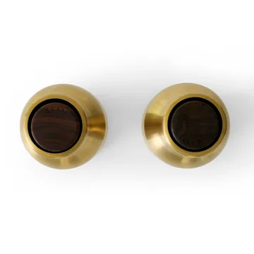 Bottle Grinder kryddkvarn metall 2-pack - Brushed brass (valnötslock) - Audo Copenhagen