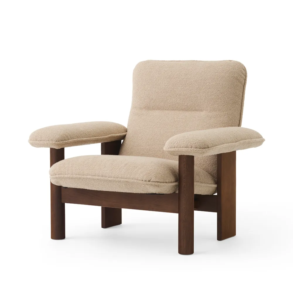 Brasilia fåtölj, Dark oak-Bouclé 02 beige Audo Copenhagen