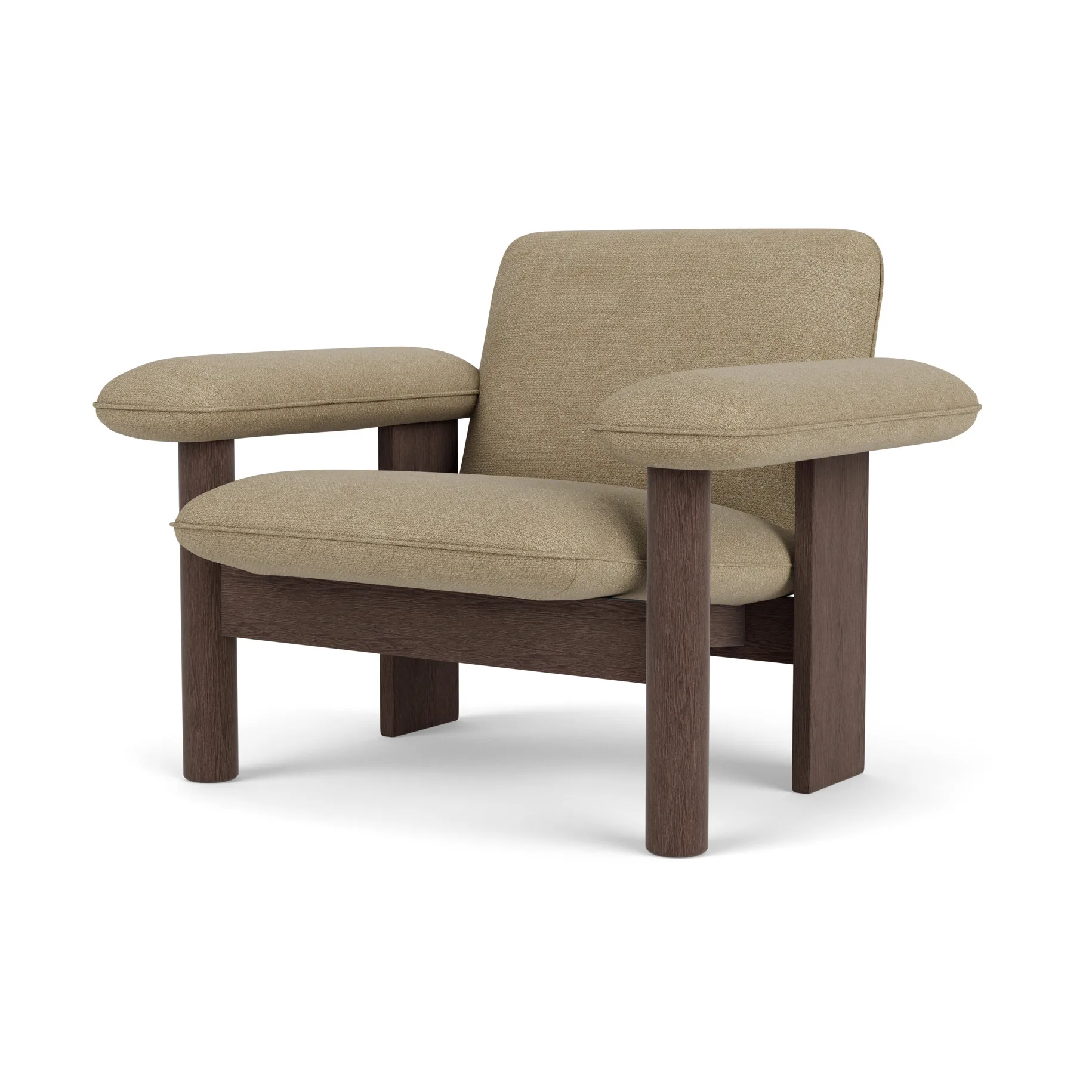 Brasilia fåtölj low back, Dark oak-Audo Bouclé 02 Audo Copenhagen