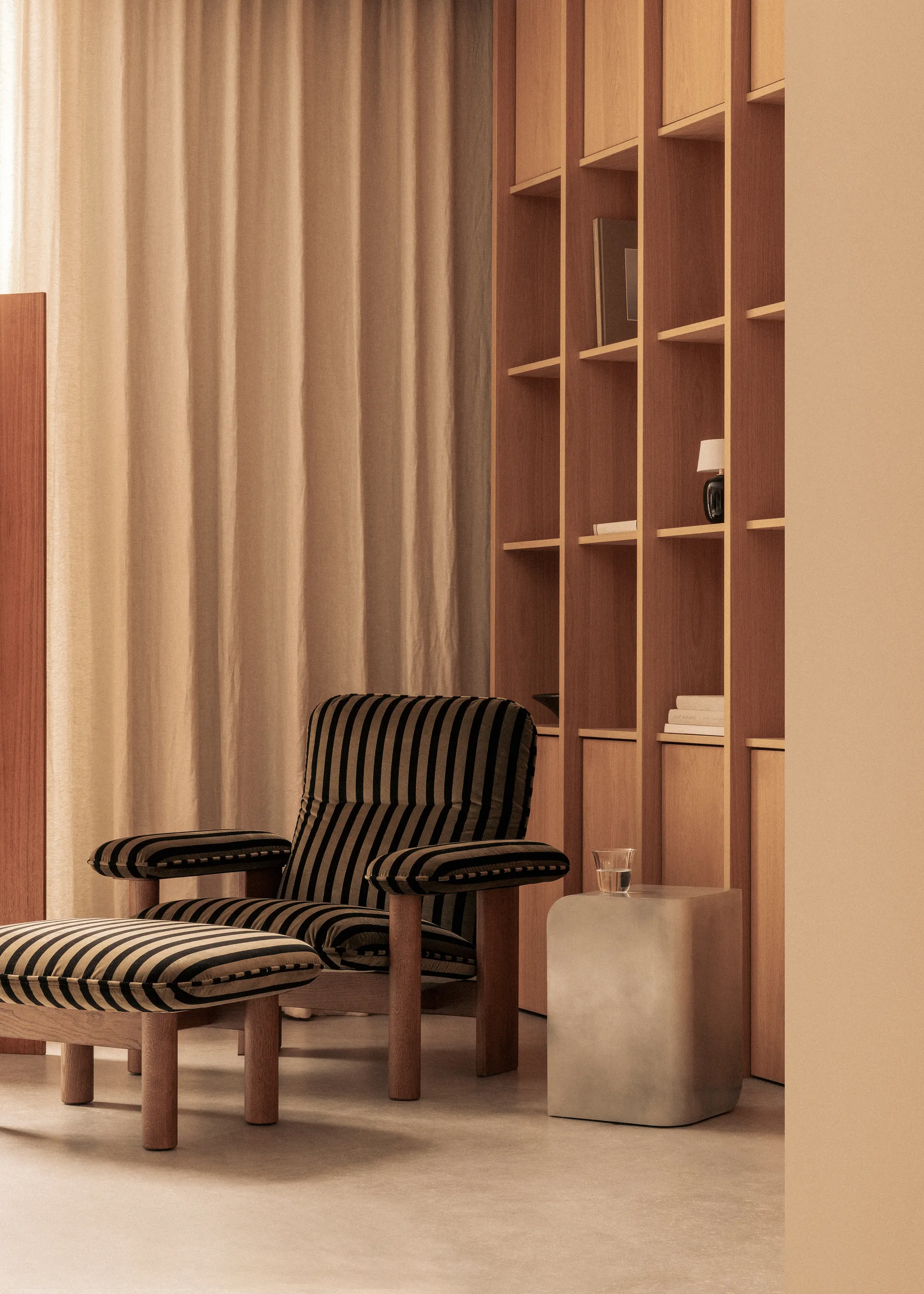 Brasilia fåtölj, Walnut-Cabanon soft Audo Copenhagen