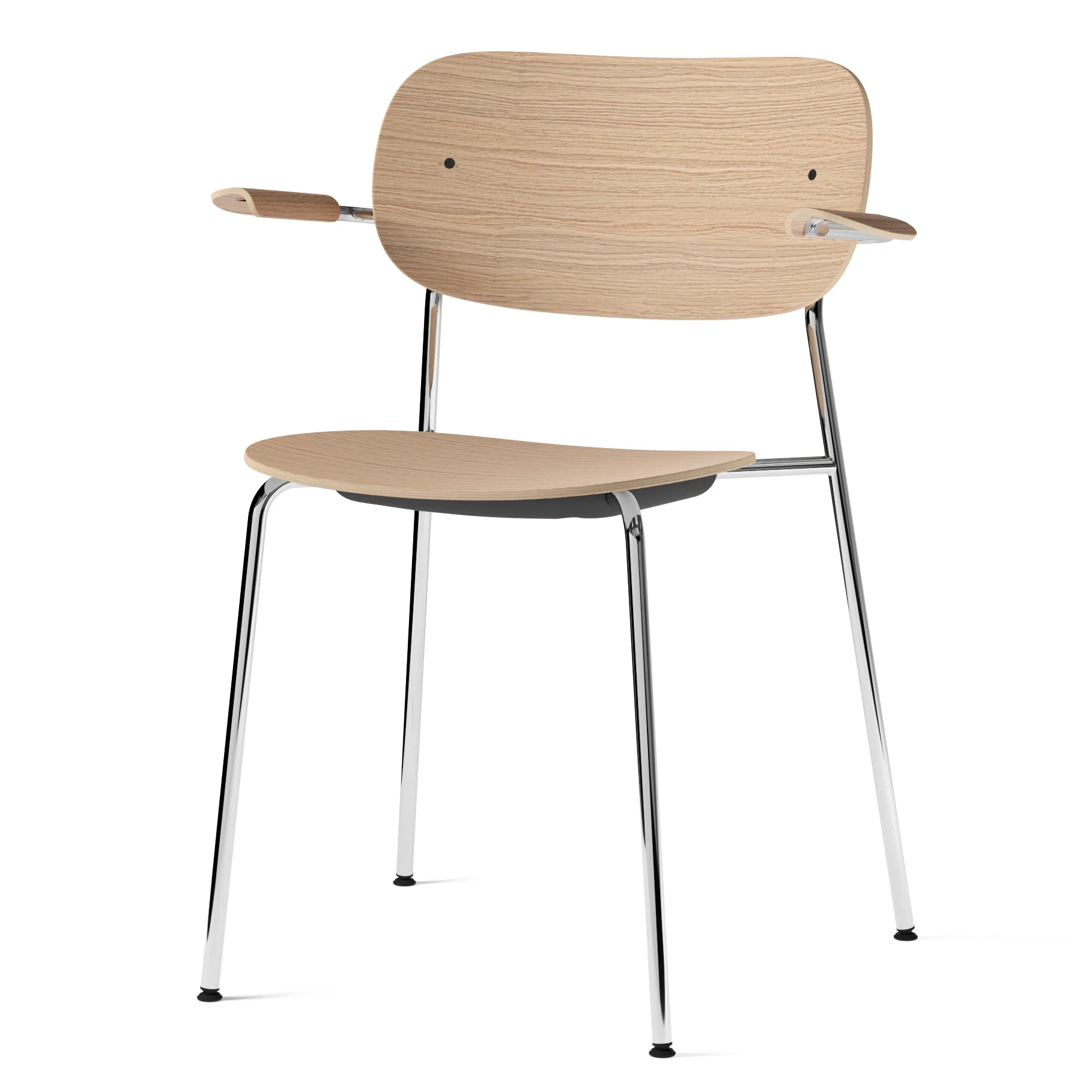 Co Chair matstol armstöd kromade ben, Ek Audo Copenhagen
