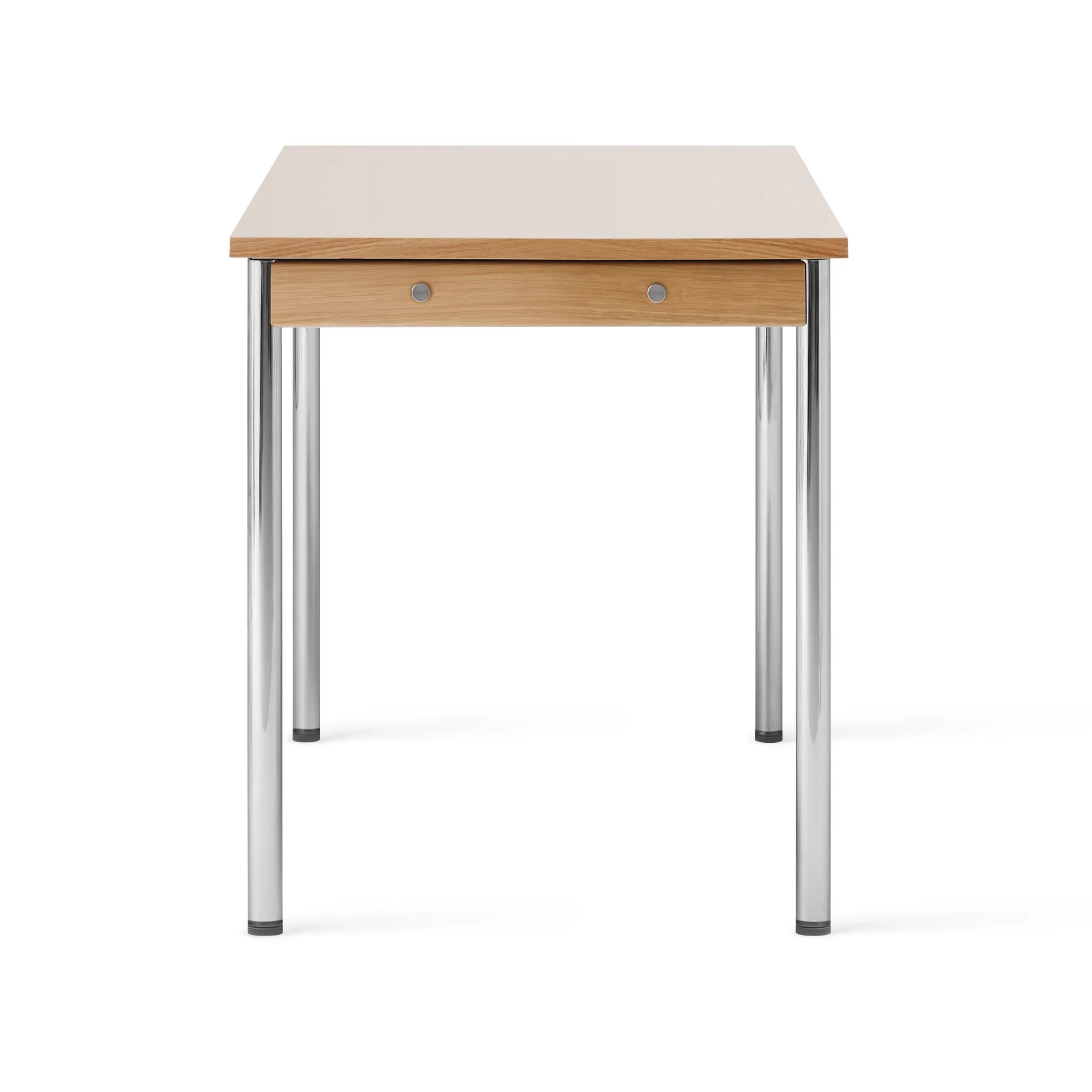 Co Table konferensbord 140x70cm, Chrome-laminate creme Audo Copenhagen