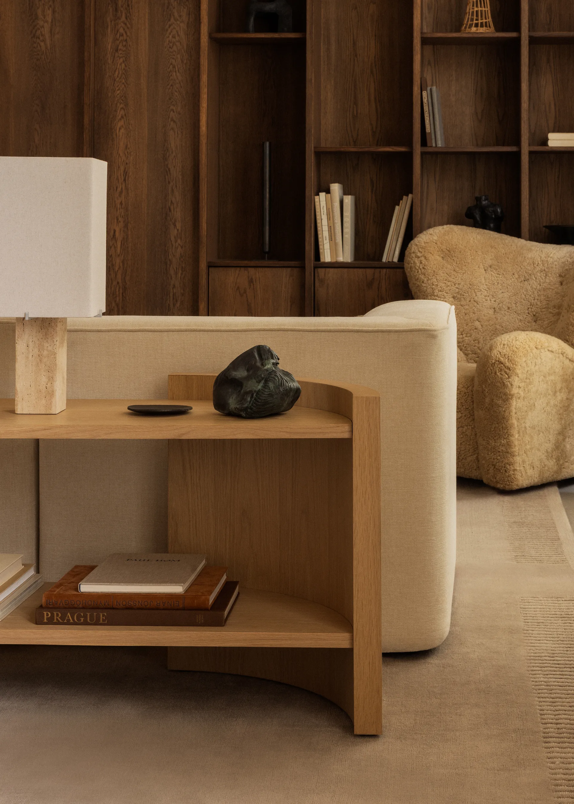 Crescent hylla, Obehandlad ek, 150x60 cm Audo Copenhagen