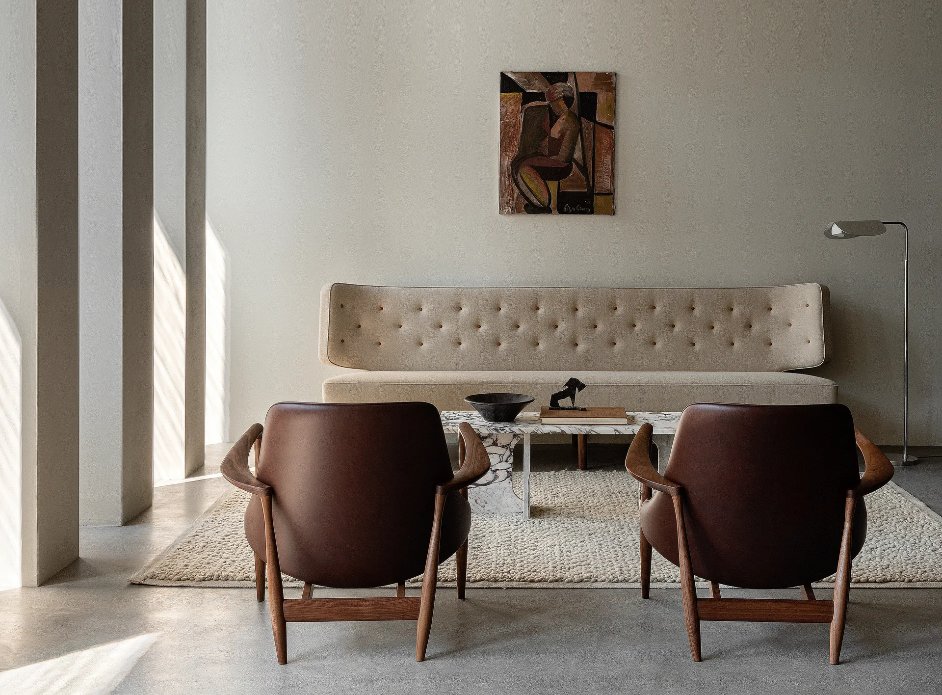 Elizabeth loungefåtölj, Walnut-Logan Jasmine Audo Copenhagen