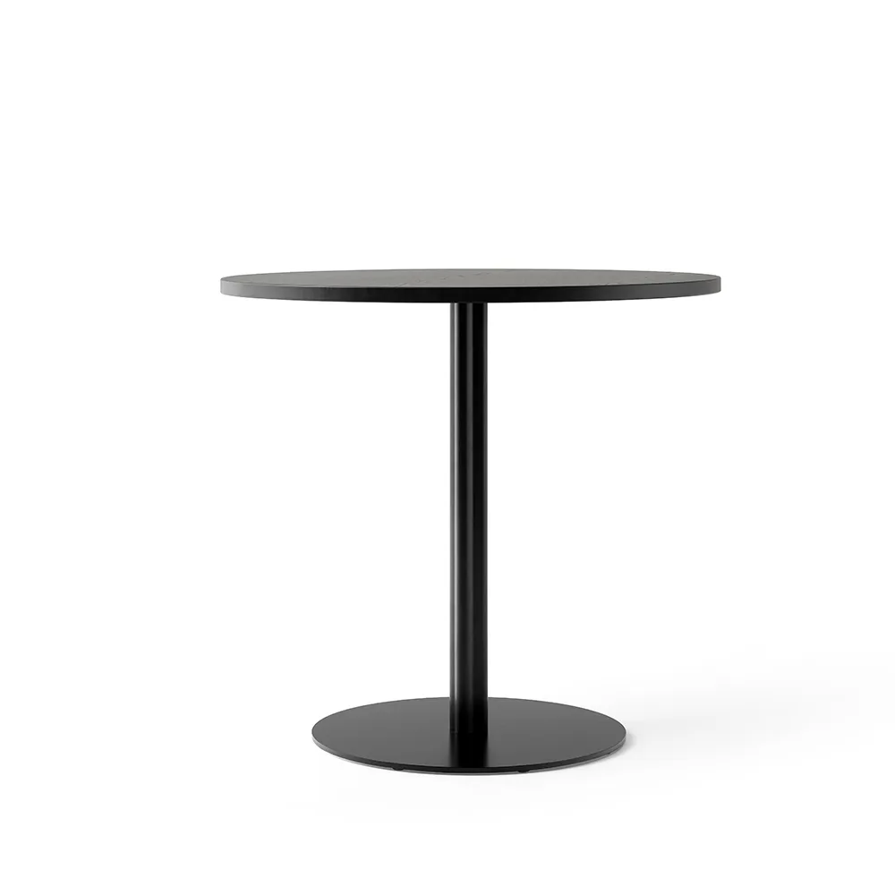 Harbour Column matbord, Oak black-svart stativ, Ø80 cm Audo Copenhagen