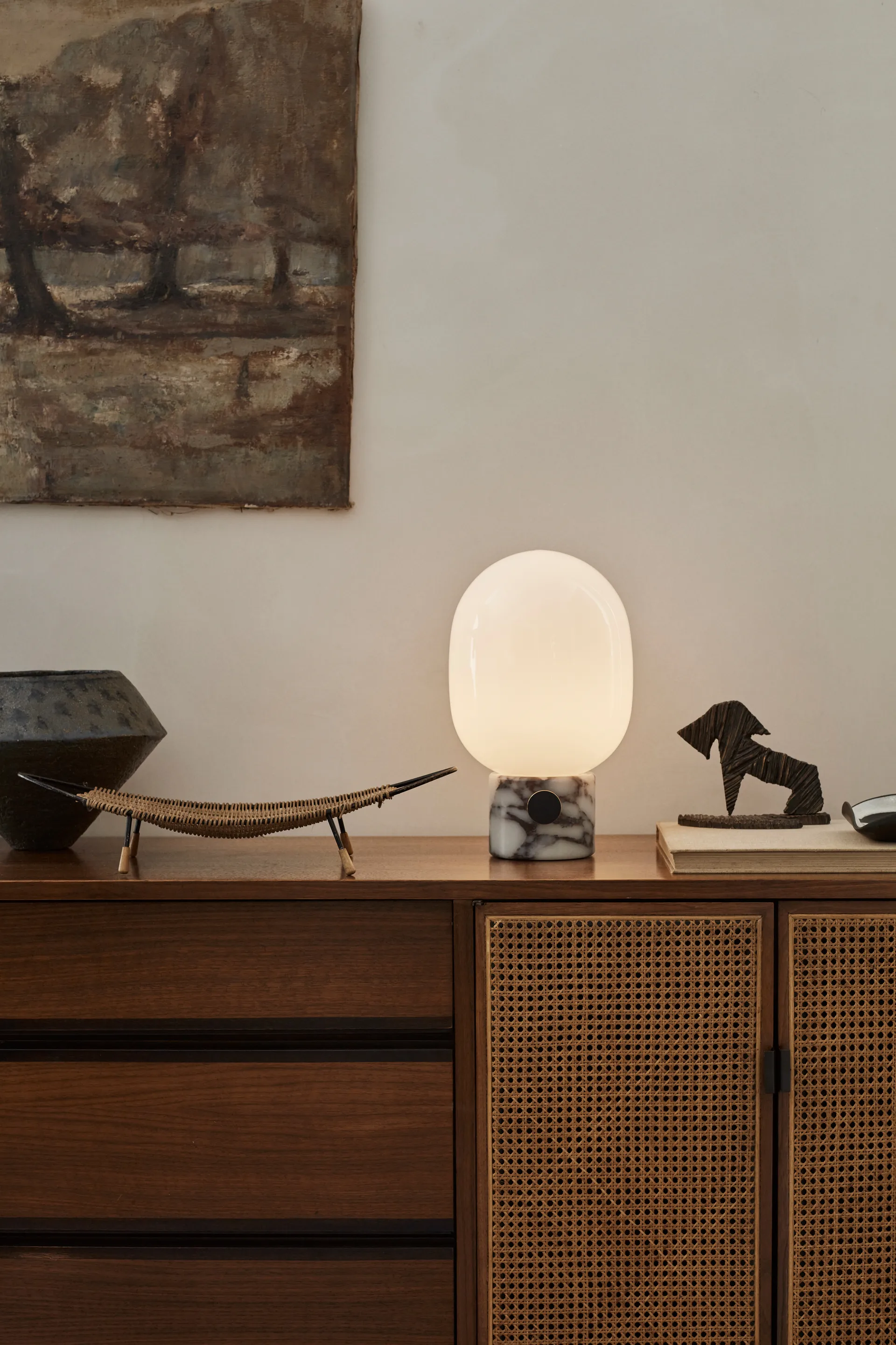 JWDA bordslampa, Calacatta Viola marmor, Large Audo Copenhagen