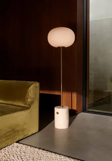 JWDA golvlampa - Travertin-borstad mässing, 130 cm - Audo Copenhagen