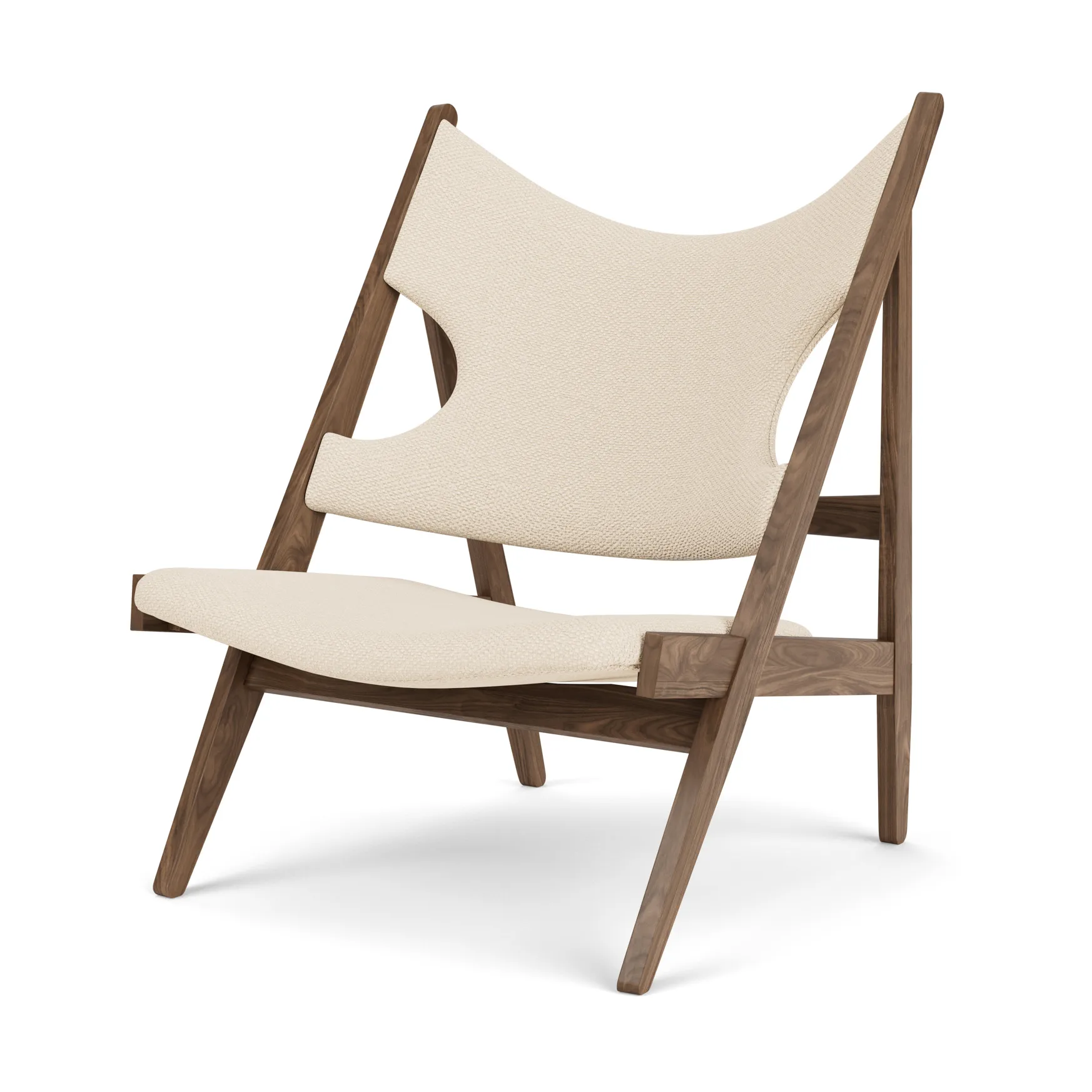 Knitting loungefåtölj, Walnut-Logan Jasmine Audo Copenhagen