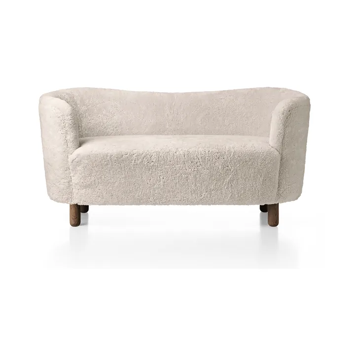 Mingle soffa 152 cm - Fårskinn Moonlight-mörkbetsad ek - Audo Copenhagen