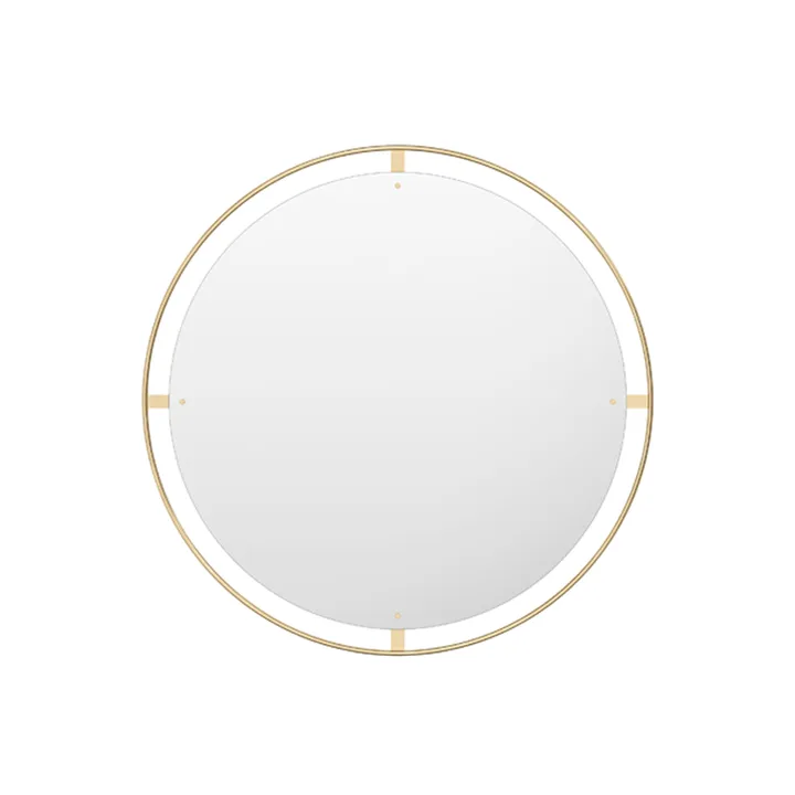 Nimbus spegel - polished brass, ø110 - Audo Copenhagen