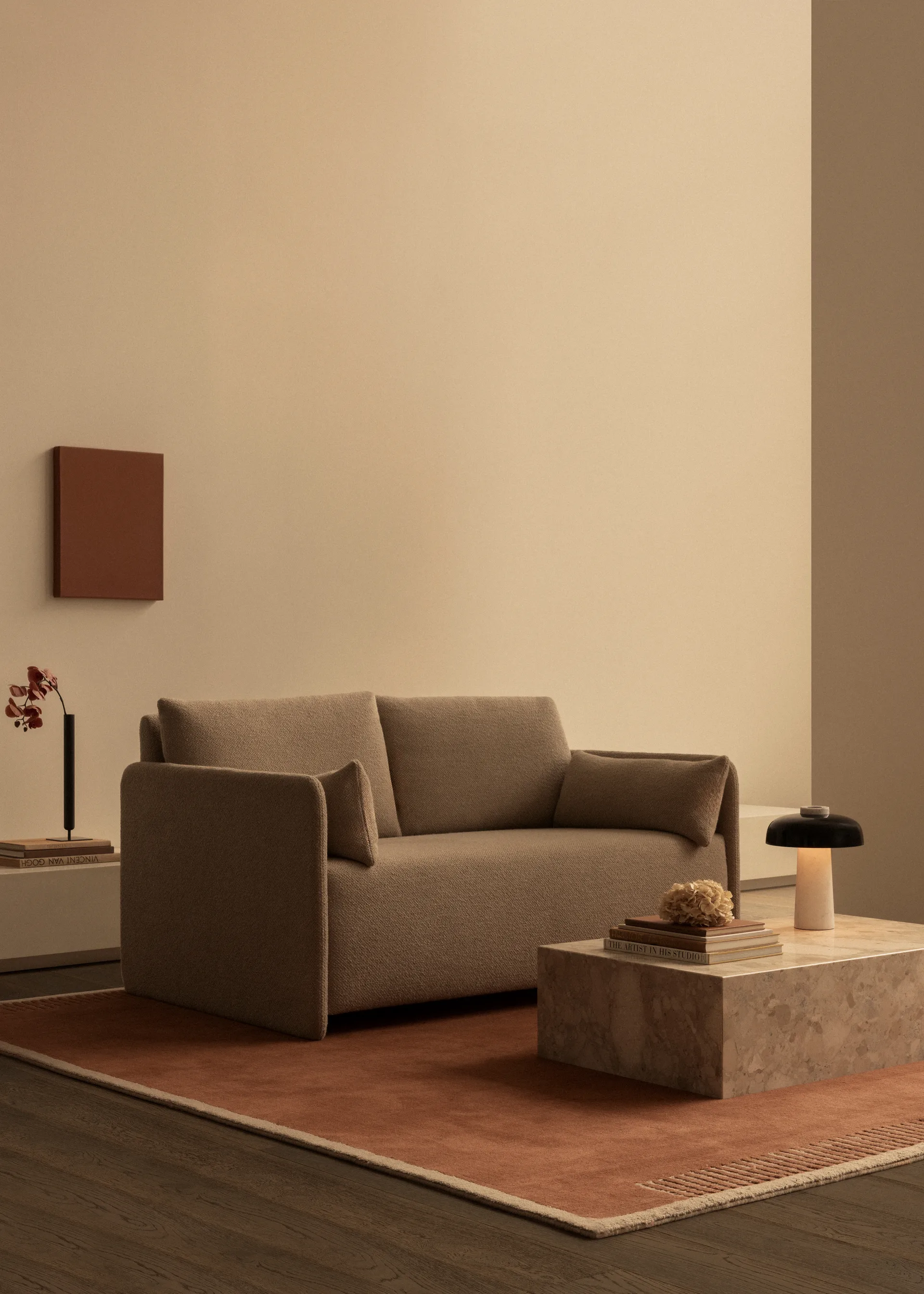 Offset bäddsoffa 2-sits, Baru 0450 Gold Audo Copenhagen