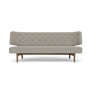 Radiohus soffa - Re-wool 218-valnöt, läderknappar, 2-sits - Audo Copenhagen