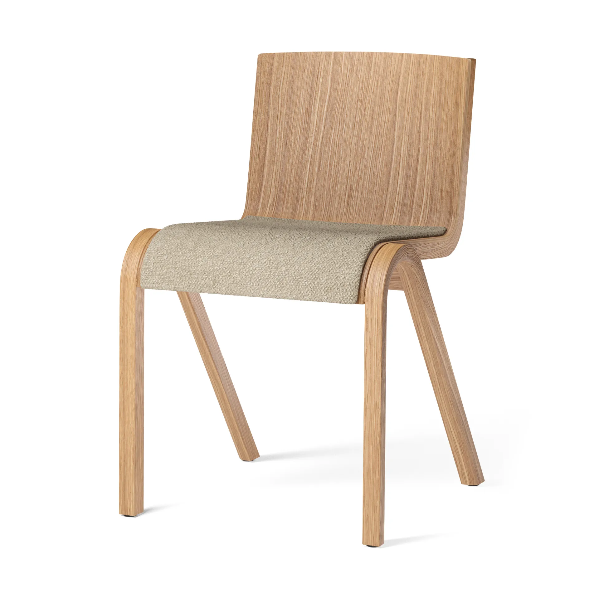 Ready stol klädd sits, Natural oak-Audo Bouclé 02 Audo Copenhagen