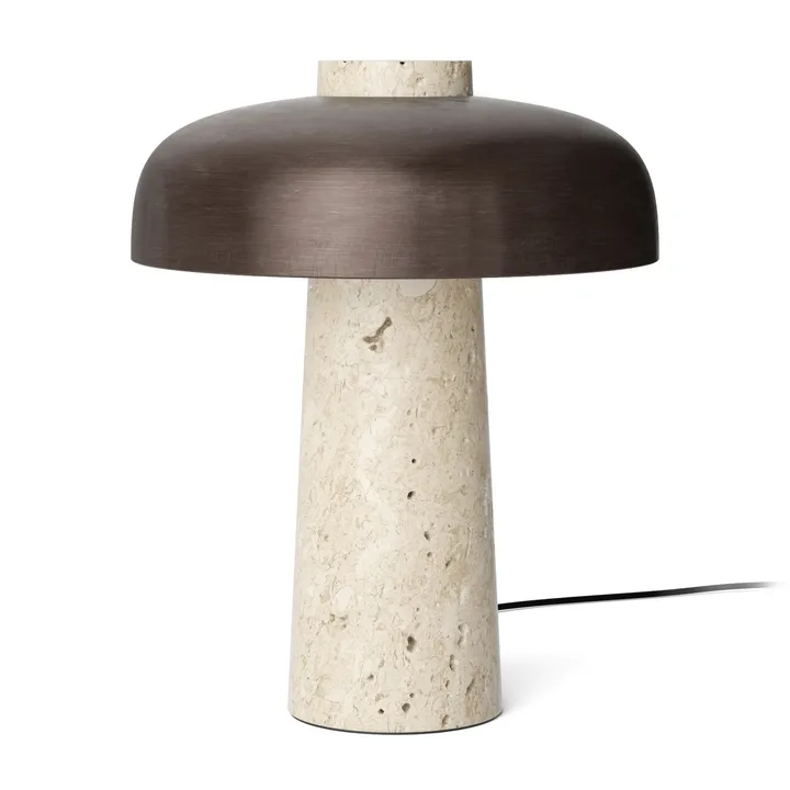 Reverse bordslampa 30 cm - Travertin-bronsad mässing - Audo Copenhagen