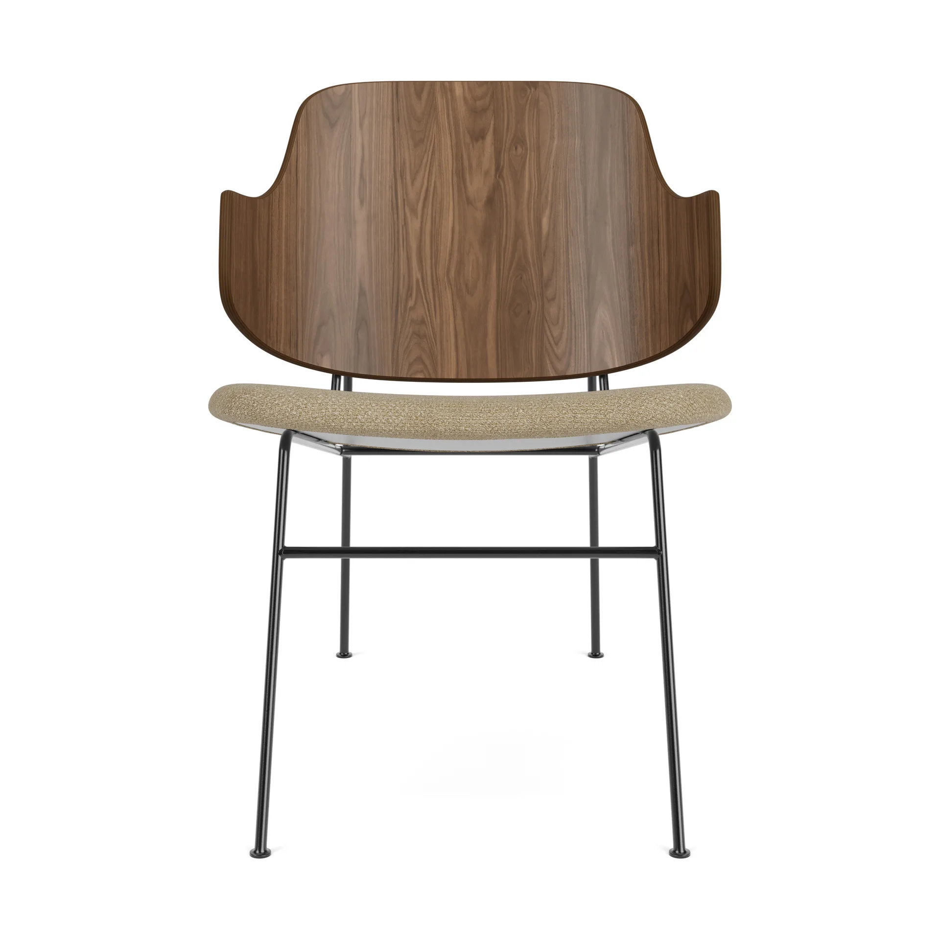 The Penguin loungestol klädd sits, Walnut-Audo Bouclé 02 Audo Copenhagen