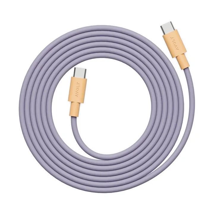 AVOLT x Bauhaus-Archiv Cable 1 USB C till USB C - Lavender Glow - Avolt