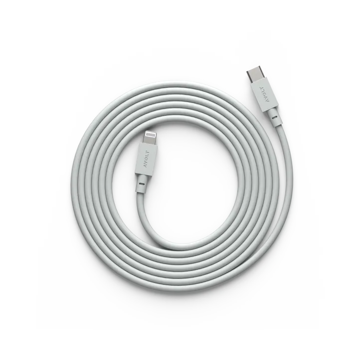 Cable 1 USB C till Lightning laddkabel 2m - Gotland Gray - Avolt