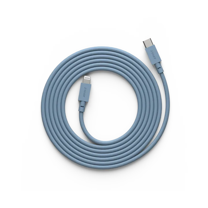 Cable 1 USB C till Lightning laddkabel 2m - Shark Blue - Avolt