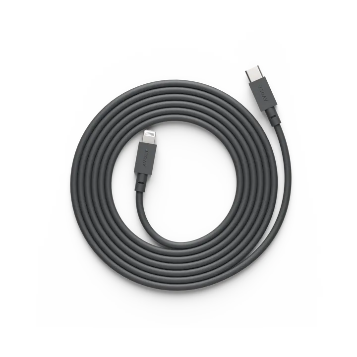 Cable 1 USB C till Lightning laddkabel 2m - Stockholm Black - Avolt