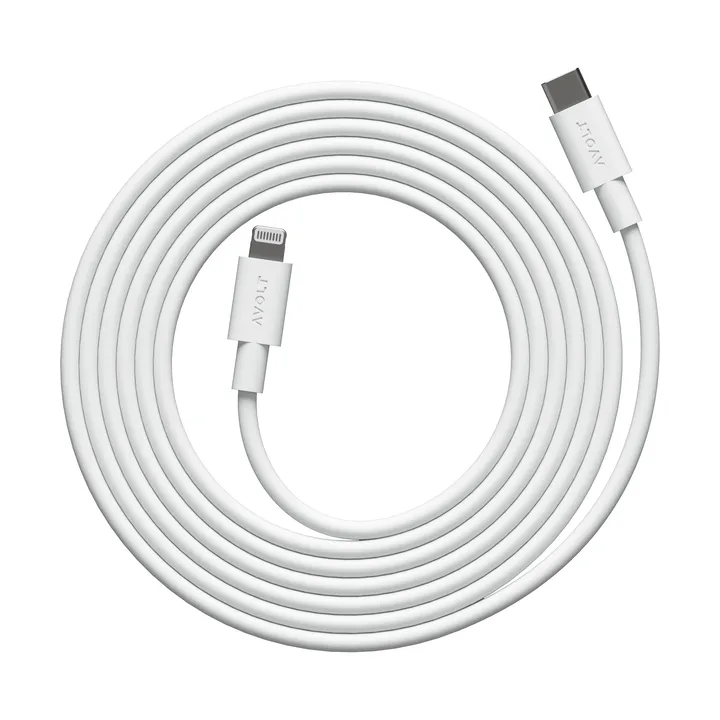 Cable 1 USB C till Lightning laddkabel 2m - White Martinelli Luce Edition - Avolt