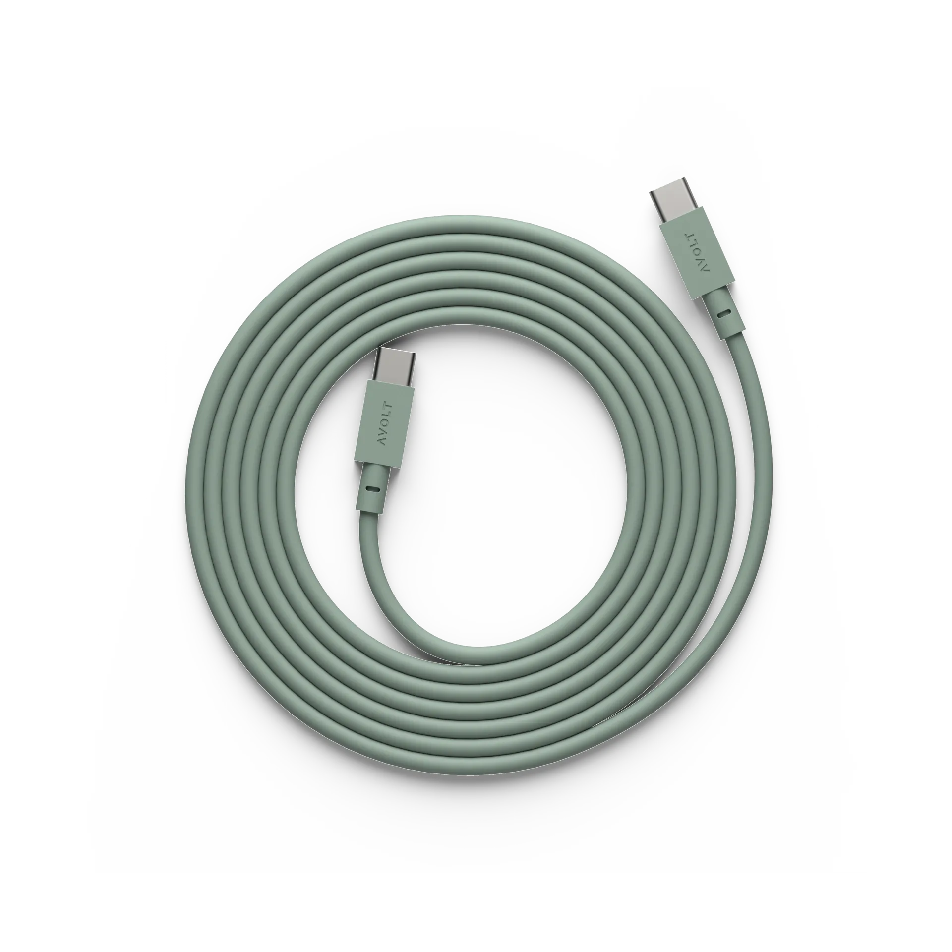 Cable 1 USB-C till USB-C laddningskabel 2 m, Oak green Avolt