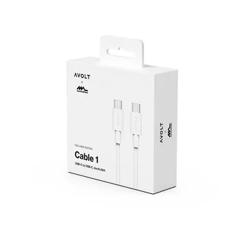 Cable 1 USB-C till USB-C laddningskabel 2 m - White Martinelli Luce Edition - Avolt
