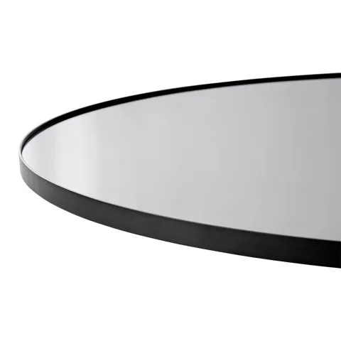Circum spegel small Ø70 cm, tonat glas-svart ram AYTM