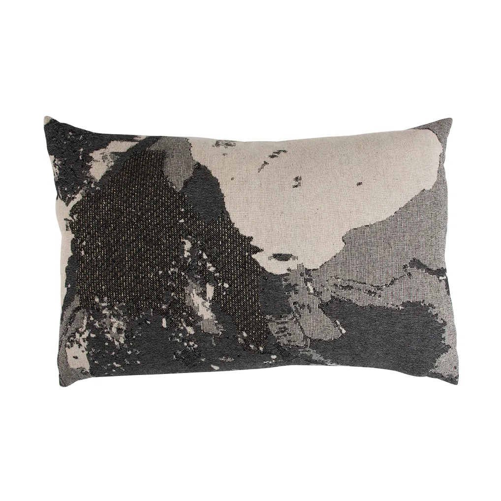 Floreo kudde 40x60 cm, Svart-beige AYTM