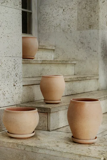 Delphi kruka med fat 2 delar - Rosa, Ø20 cm - Bergs Potter