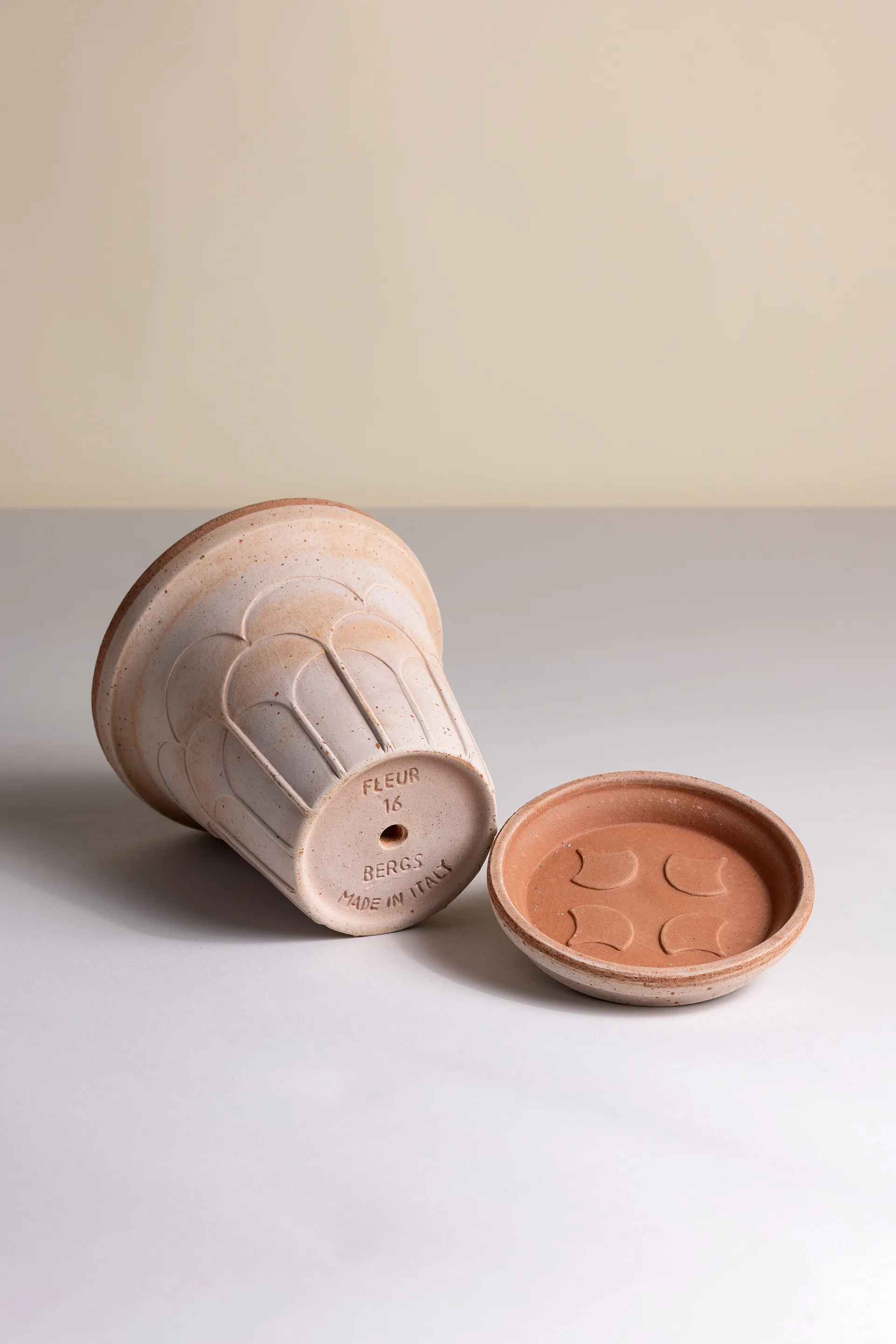 Fleur kruka med fat 2 delar, Rosa, Ø16 cm Bergs Potter