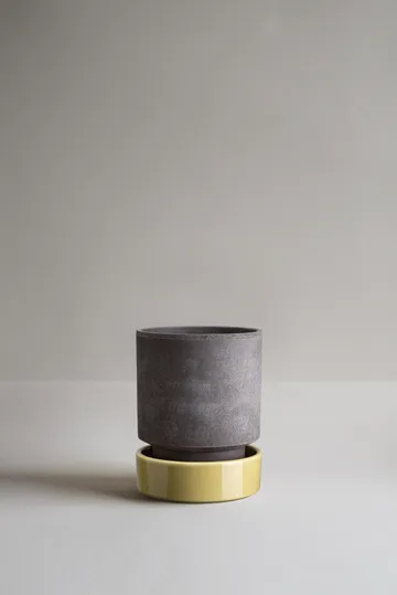 Hoff kruka - Ø14 cm, Raw Grey-Pale Yellow (grå-gul) - Bergs Potter