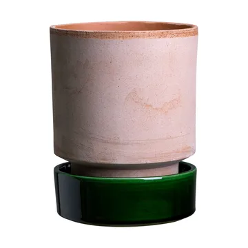 Hoff kruka - Ø14 cm, Raw Rosa-Emerald Green - Bergs Potter