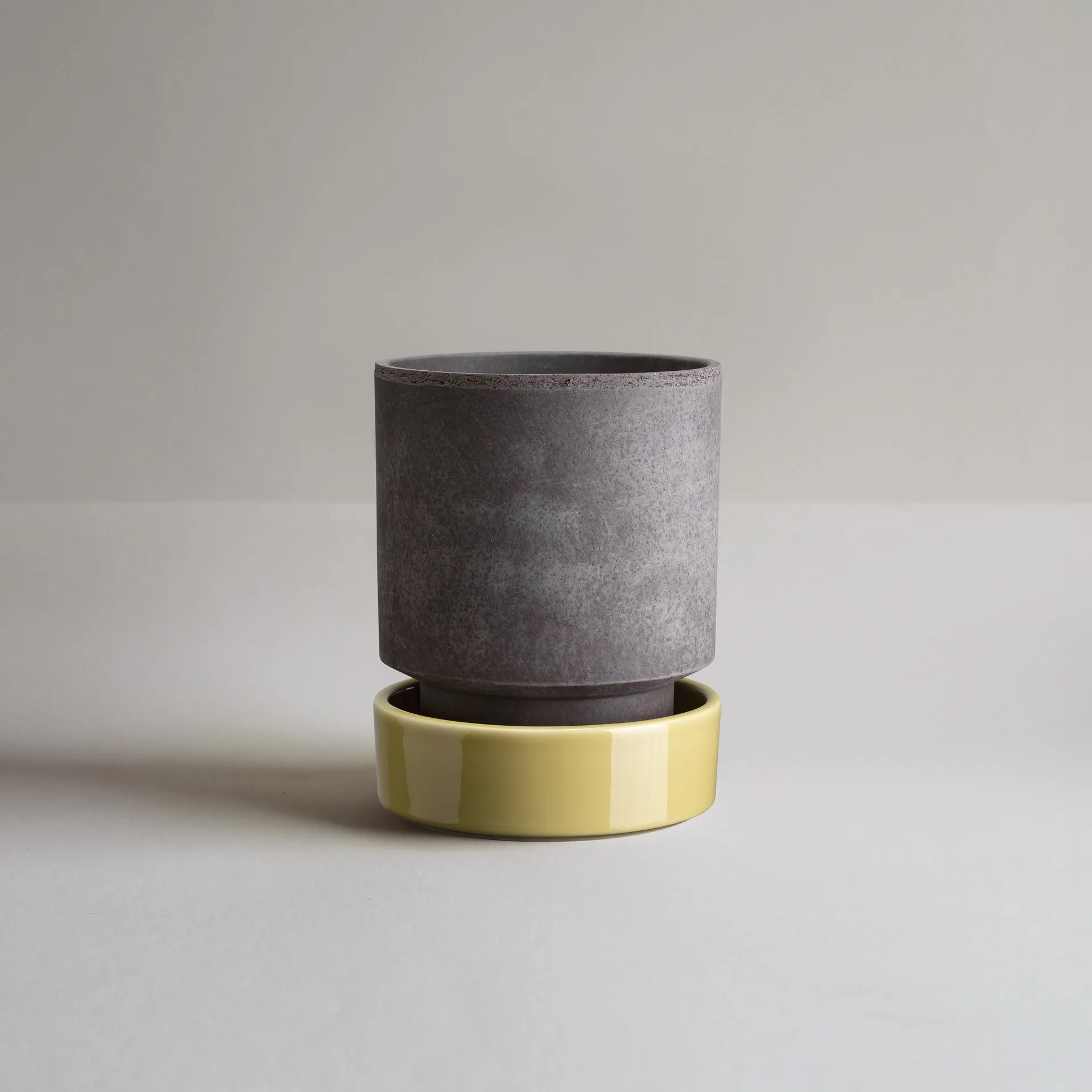 Hoff kruka, Ø16 cm, Raw Grey-Pale Yellow Bergs Potter