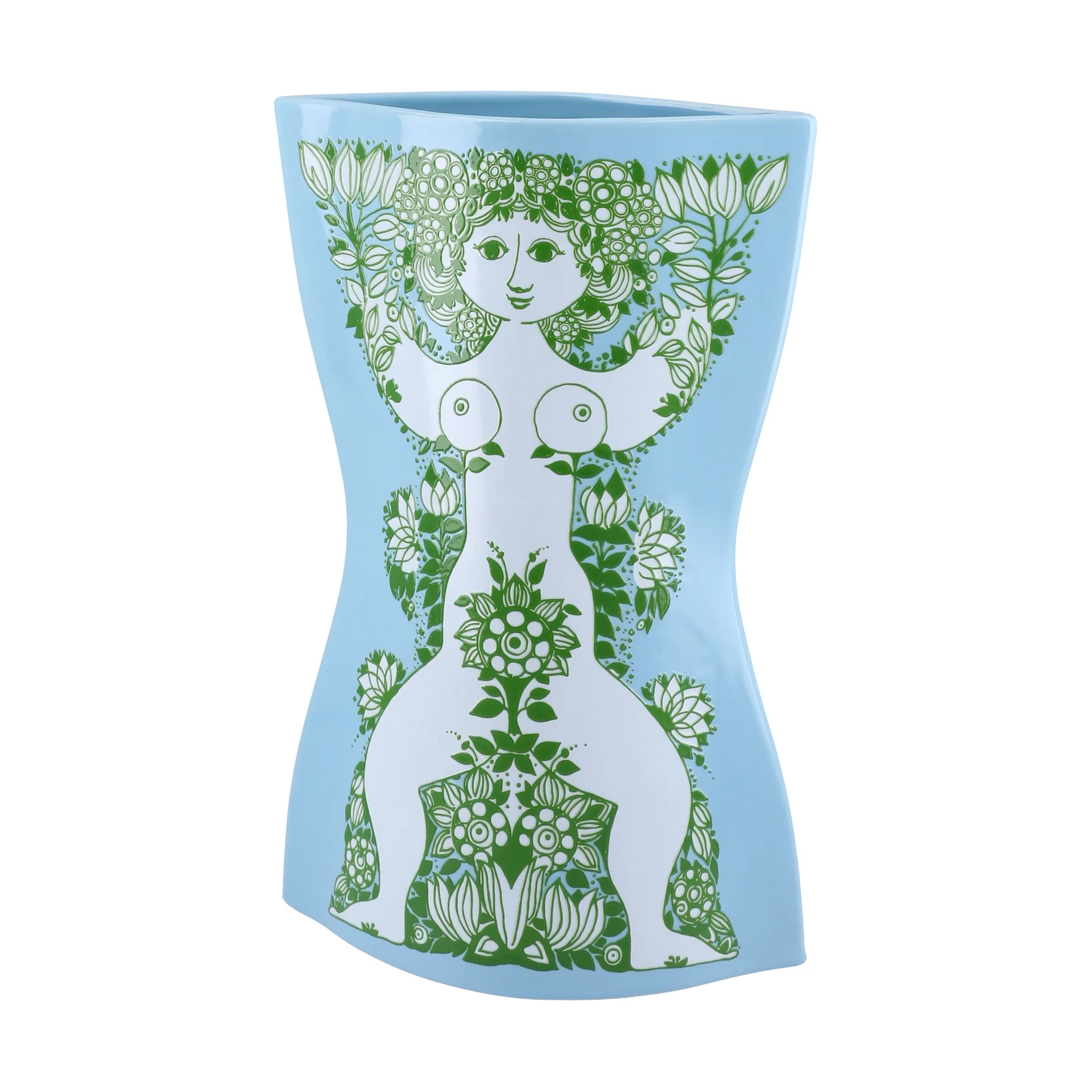 Nina vas, Ljusblå-grön, 28,5 cm Bjørn Wiinblad