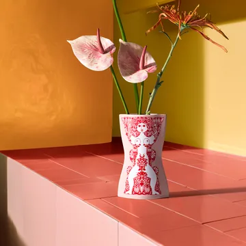 Nina vas - Pink-röd, 16,5 cm - Bjørn Wiinblad