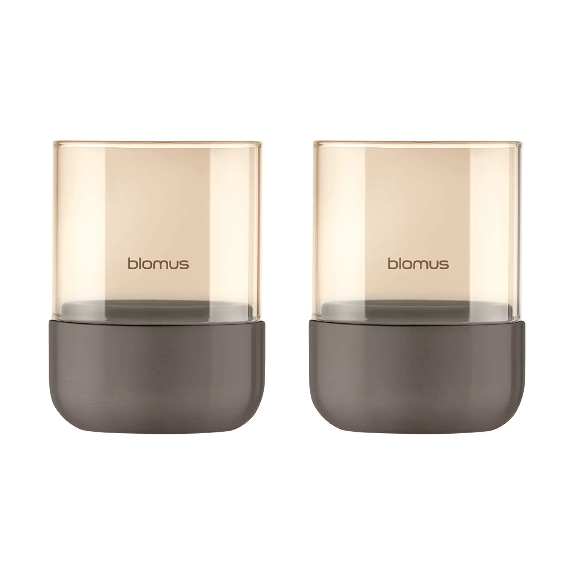 Calma ljuslykta Ø7 cm 2-pack, Burned Metal-metallic finish blomus
