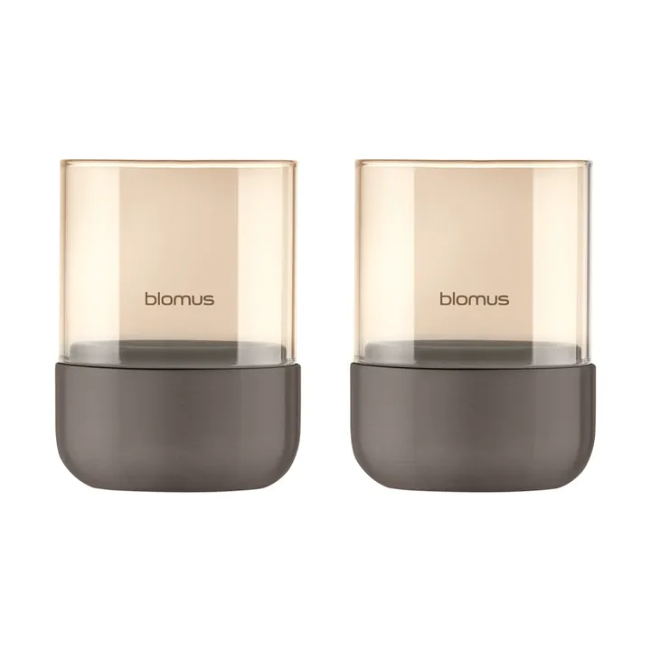 Calma ljuslykta Ø7 cm 2-pack - Burned Metal-metallic finish - blomus