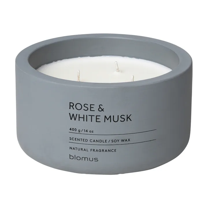 Fraga doftljus 25 timmar - Rose & White Musk-Flintstone - blomus