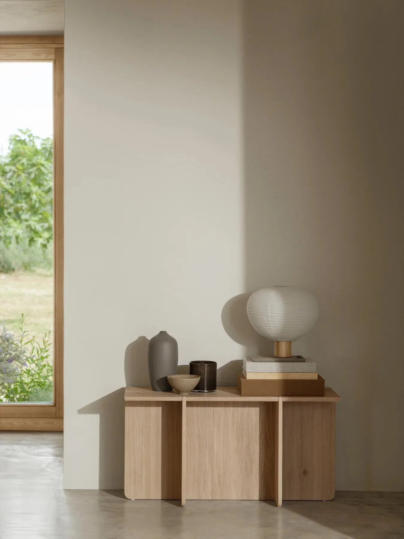 Kami bordslampa, Ek, Ø32 cm blomus